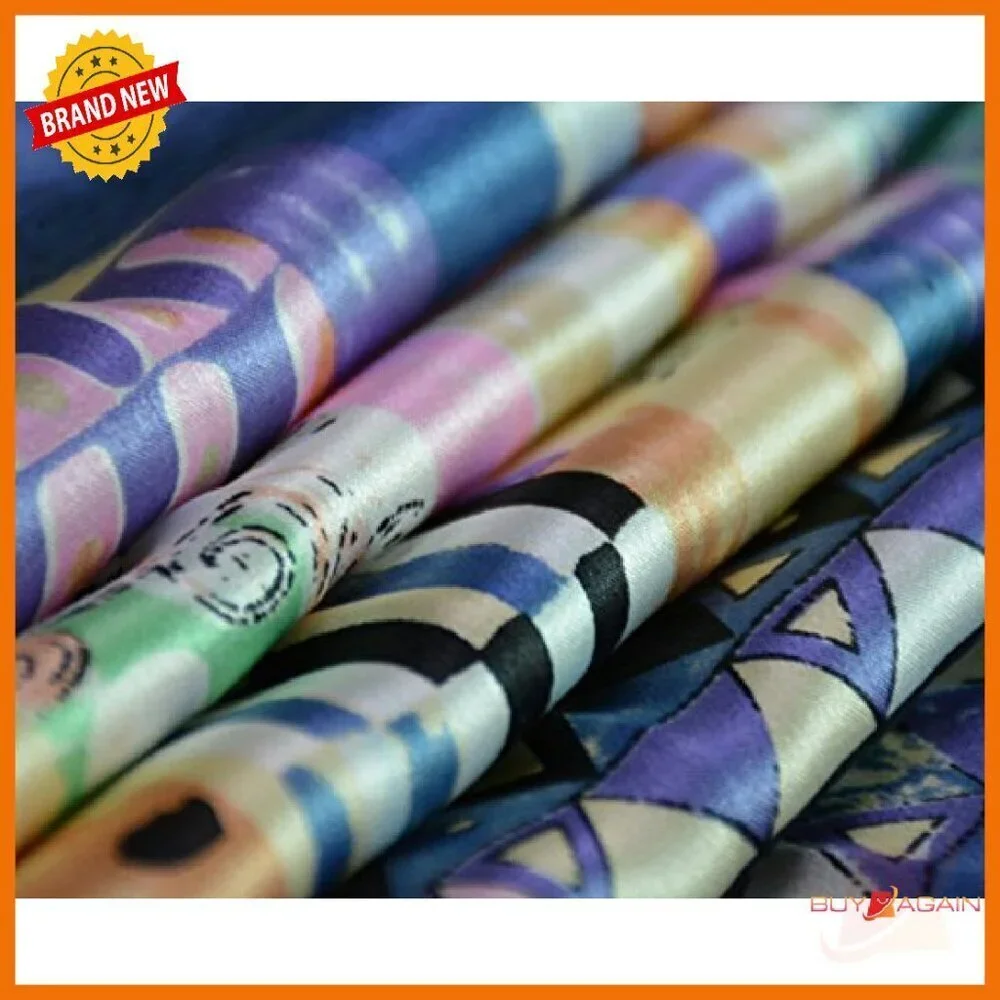 Premium Silk Scarf Shawl Wrap 41x160cm Hand-Hemmed Luxury Accessory